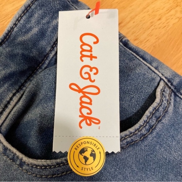 Girls Jean Overalls Size 18 XXL Light Denim Bib Overalls Stretch - Picture 8 of 16